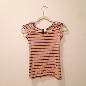 h&m striped ballet tee