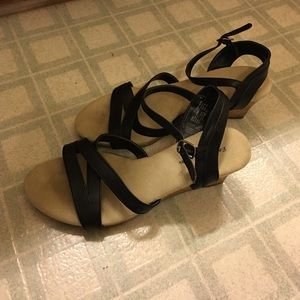 Strappy wedges