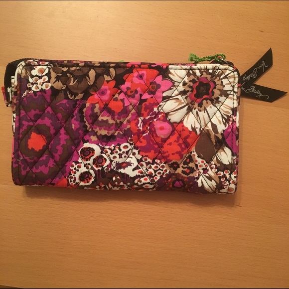 Vera Bradley Rosewood Front-Zip Wristlet