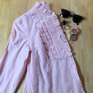 J. Crew Ruffle Front Button Down