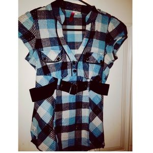 Black & Blue plaid shirt