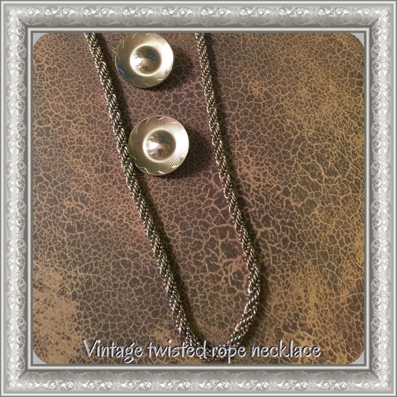 Vintage Korea twist rope necklace ST#5 - Picture 2 of 4