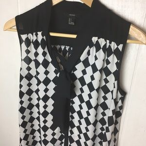 Sheer Sleeveless Blouse