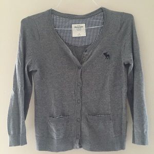 Gray Abercrombie & Fitch Cardigan