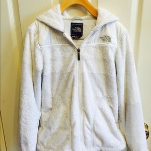 White Fuzzy Northface Women's Size Small