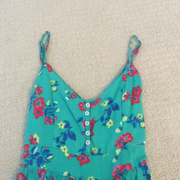hollister teal floral dress - Picture 2 of 2