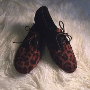 Black & Leopard Loafers
