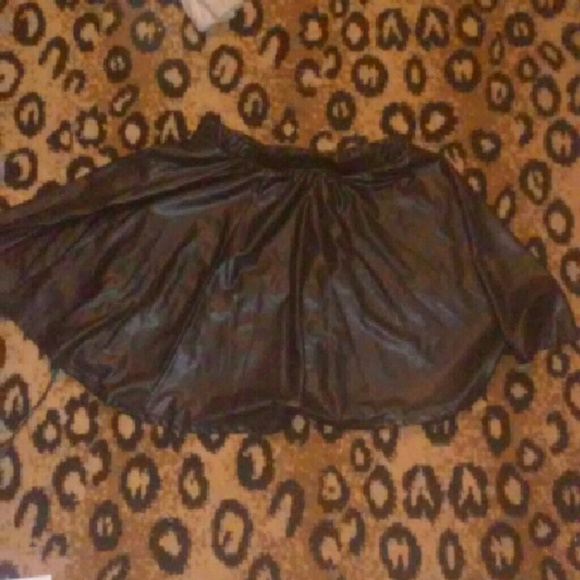 Leather Skater Skirt