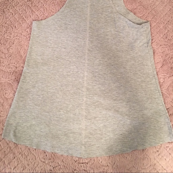 Madison & Berkeley Ribbed Racerback Tank Grey L - Picture 4 of 4