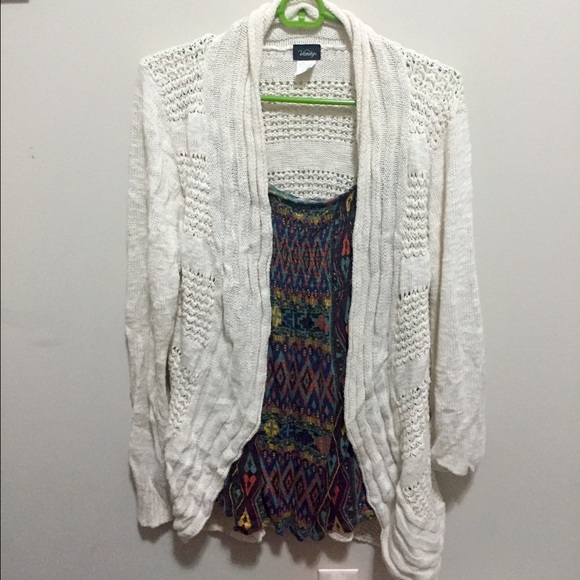 Cream cardigan sweater