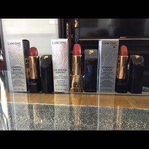 3 fabulous Lancome lipsticks + Lancome lipliner.