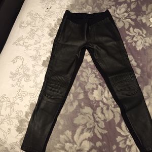 Zara faux leather motorcycle style leggings