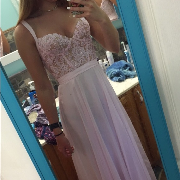 La Femme pale pink dress