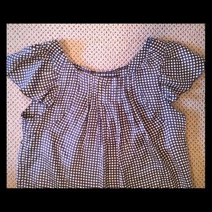 BCBGMaxAzria Brown & Cream Checkered Blouse