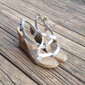Merona Silver Wedges