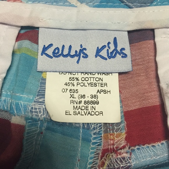 Men's Kelly's Kids madras plaid dress shorts 36-38 - Picture 3 of 4