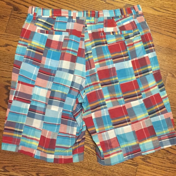 Men's Kelly's Kids madras plaid dress shorts 36-38 - Picture 4 of 4