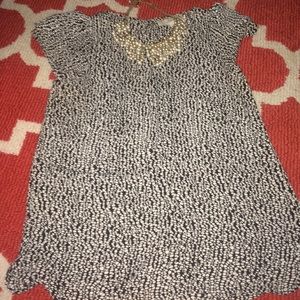 Black and white blouse