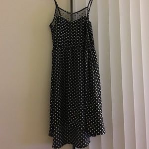 High-low polka dot dress