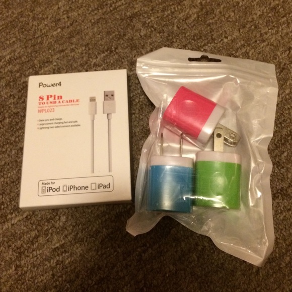 (3) colorful iPhone chargers!!