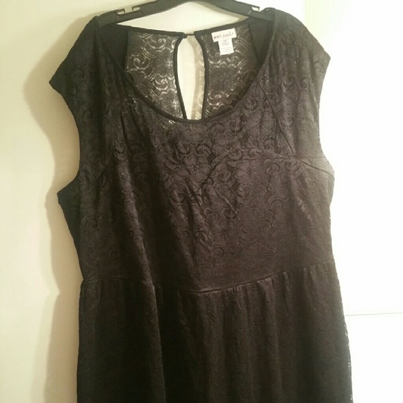 Black Wet Seal lace peep hole dress