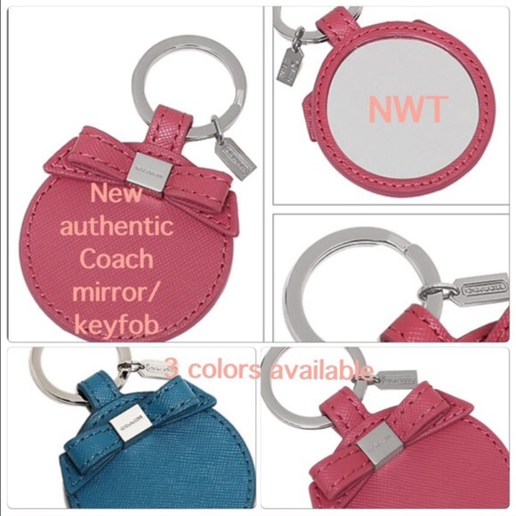 NWT Coach Mirrored keyfob--Pink color - Picture 2 of 4
