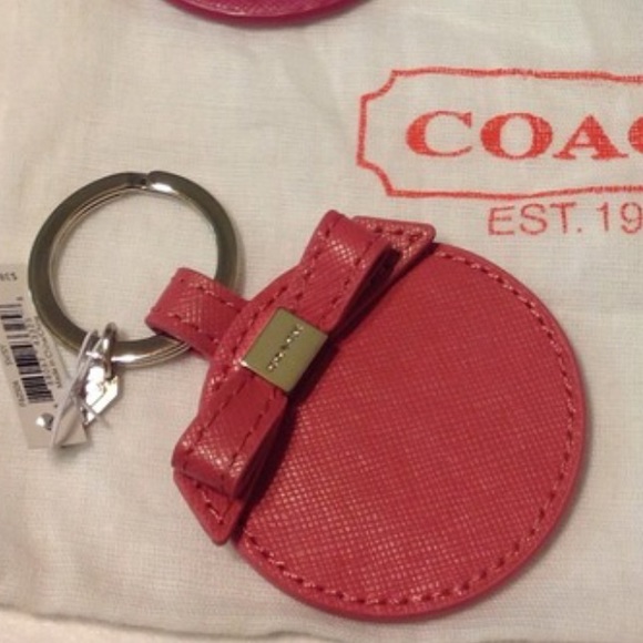 NWT Coach Mirrored keyfob--Pink color - Picture 3 of 4