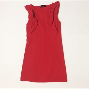 Red ruffle dress by Dorothy Perkins | US 2