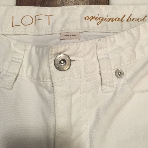 LOFT White Boot Cut Jeans sz 0 Petite - Picture 2 of 4