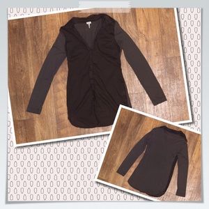 Mixed Media Collared Shirt