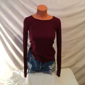 NEW Forever21 ribbed knit sweater top in maroon