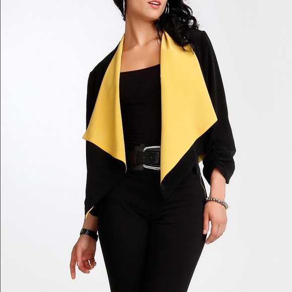 Black/Yellow loose "blazer"