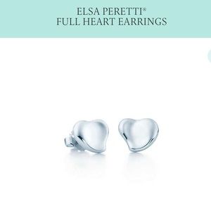 Tiffany Elsa Peretti Full Heart Earrings