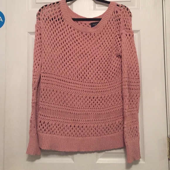 dusty rose chunky knit sweater.