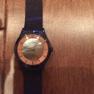 Skagen brown mesh watch