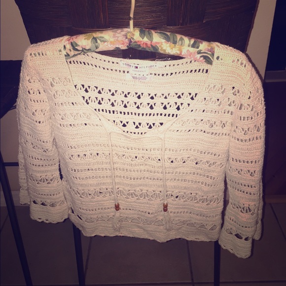❤️Tommy Hilfiger long sleeve hand knit top💙