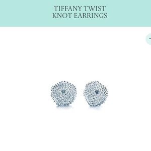 Tiffany Silver Twist Knot Earrings