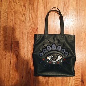 KENZO Evil Eye Tote, Green, Embroidered