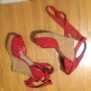 Gorgeous Red Lace Wedge