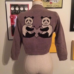 Betsey Johnson panda cardigan