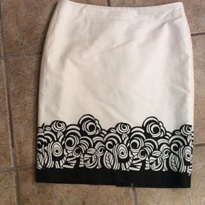 Black and white flower skirt