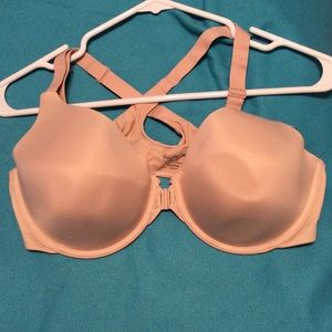 Beige cross back bra