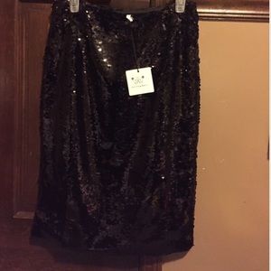 NWT Six Crisp Days Sequin Midi Skirt