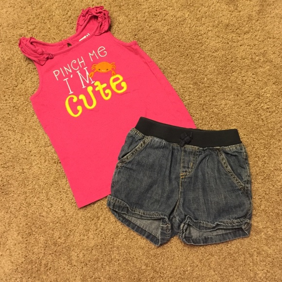 Girls 3T Tank & Shorts Size 3T Crazy 8/Place (TCP)