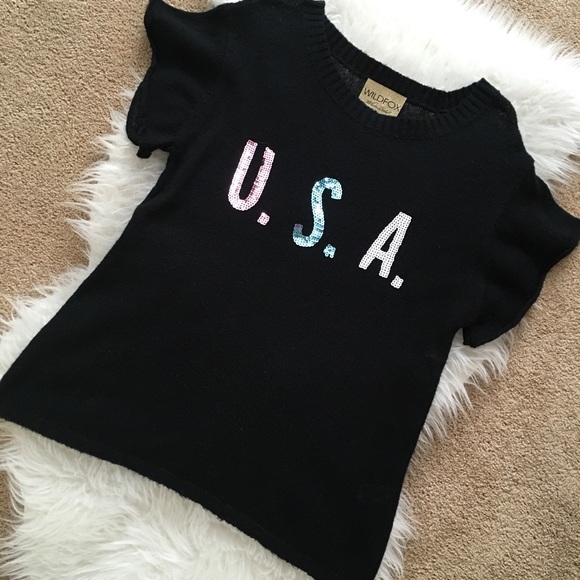 Wildfox White Label Team USA Sequin Sweater - Picture 2 of 3