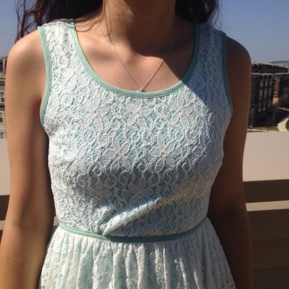 Crochet Mint/White Spring dress!