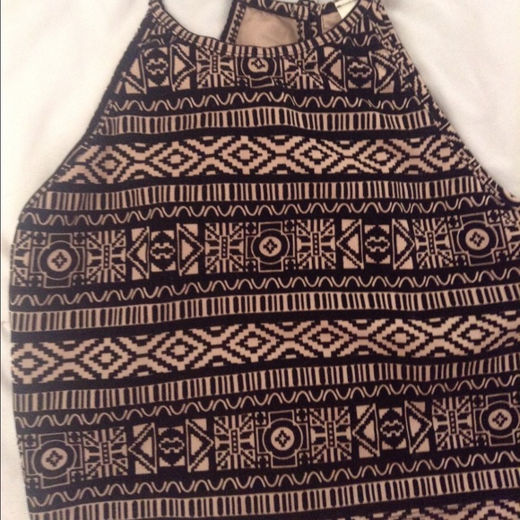 Tribal print crop top