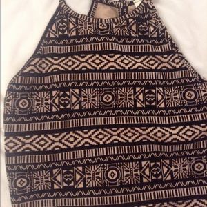 Tribal print crop top
