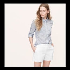 LOFT White Riviera Shorts