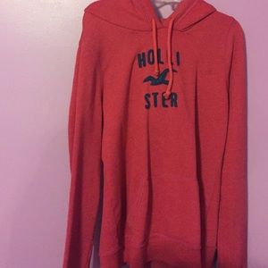 Soft red Hollister hoodie